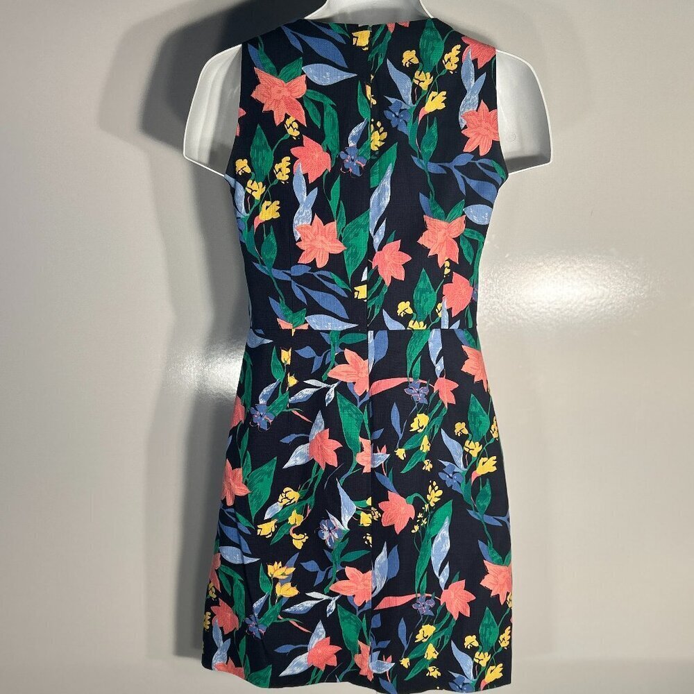 J. Crew SZ 10 Floral Basket Weave Square Neck Dress Career Dressy or Casual - Picture 6 of 10